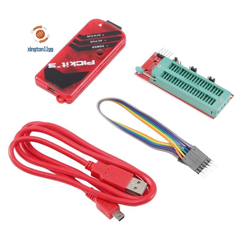 Lập trình viên PICKIT3 + PIC ICD2 PIC Kit Bộ chuyển đổi lập trình 2 / 3 Ghế lập trình đa năng FZ0508