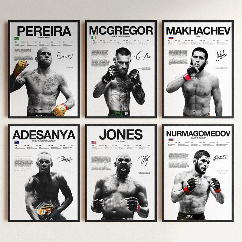 Poster chiến đấu huyền thoại quyền anh nổi tiếng, In hình UFC truyền cảm hứng ILIA TOPURIA, Tranh vả