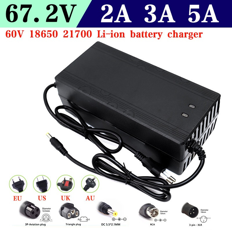 67.2V 2A 3A 5A 60V series sạc pin lithium 60V 16S 10Ah 20Ah 30Ah xe tay ga xe đạp điện pin lithium i
