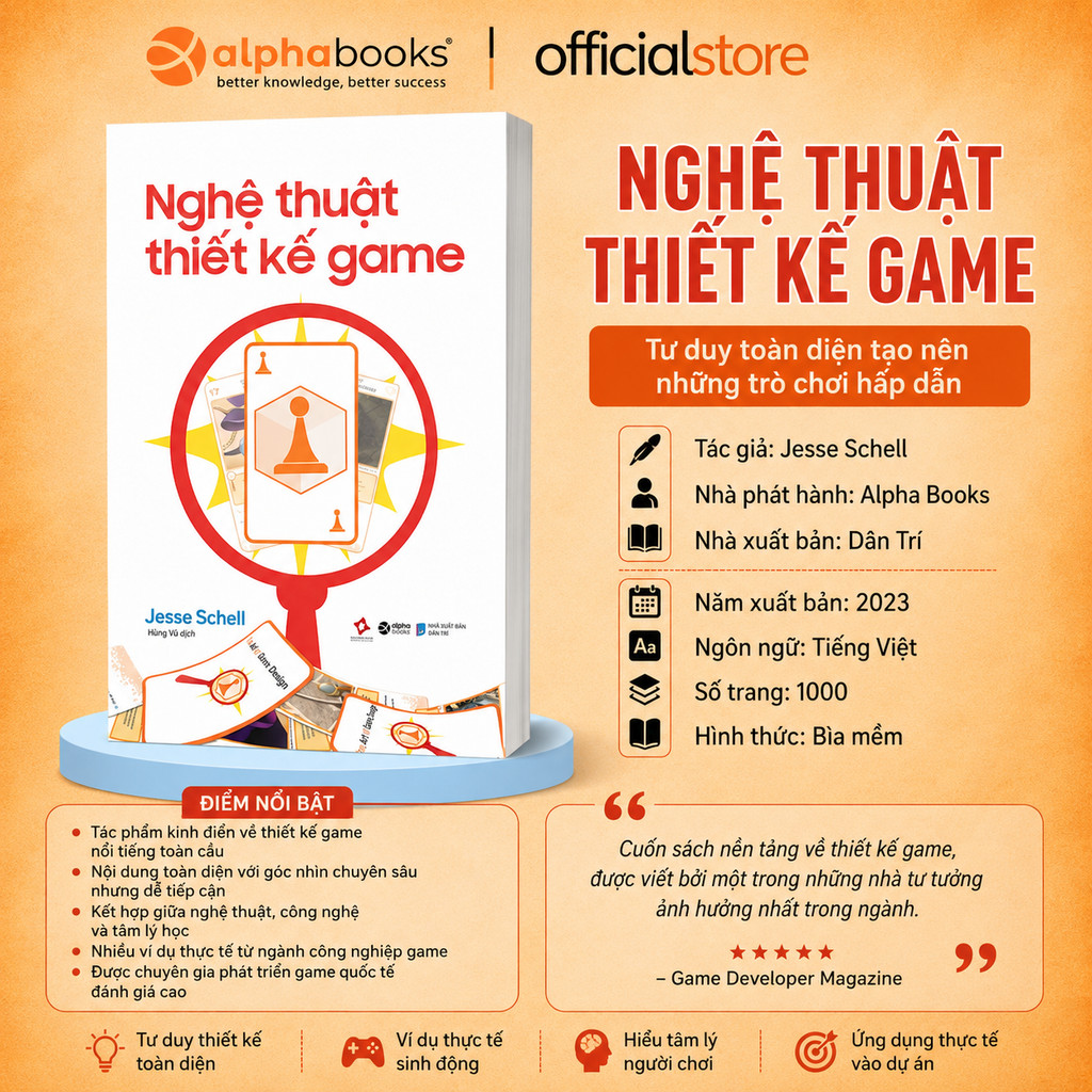 Sách - Nghệ Thuật Thiết Kế Game - Jesse Schell (Alpha Books)
