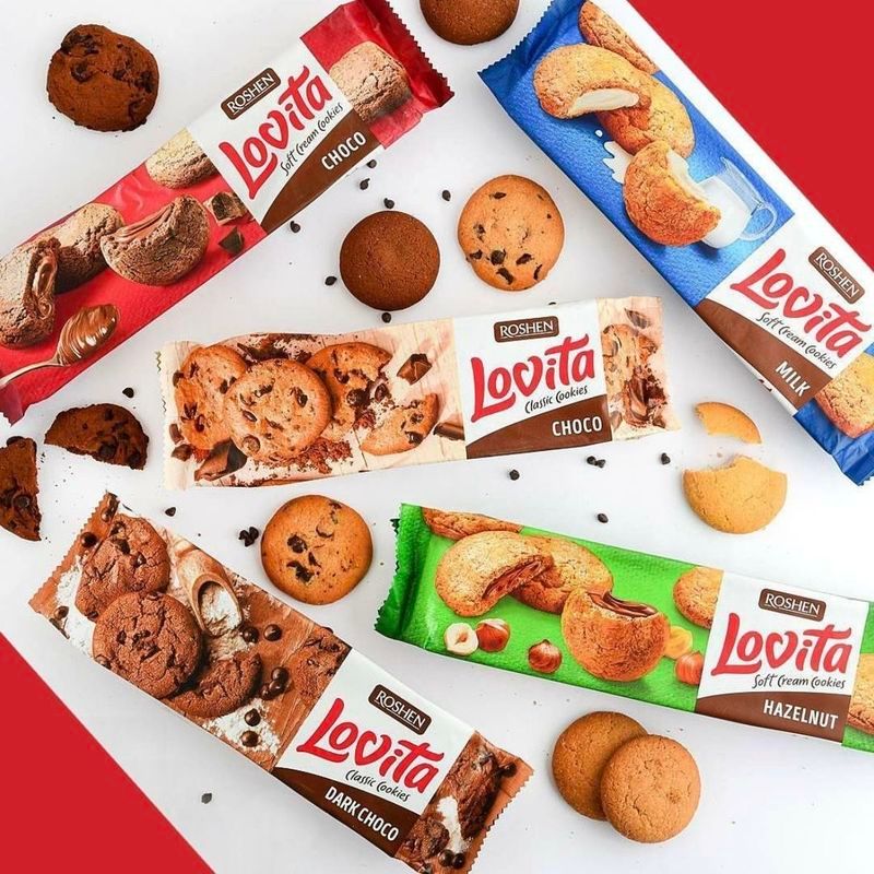 R ROS LOVITA ROVITA Bánh Quy Bánh Quy Đóng Hộp Đậu Phộng Hạt phỉ Sandwich Đồ Ăn Nhẹ Nhập Khẩu 5.25 f