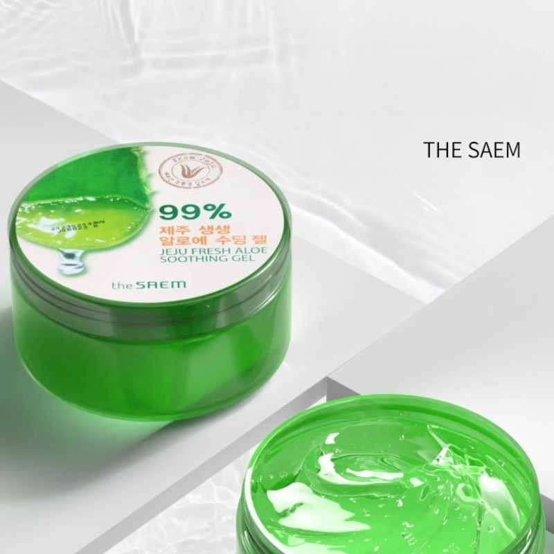 THE SAEM Aloe Vera Gel Jeju Island Fresh Aloe Vera Dưỡng ẩm và phục hồi da 300G