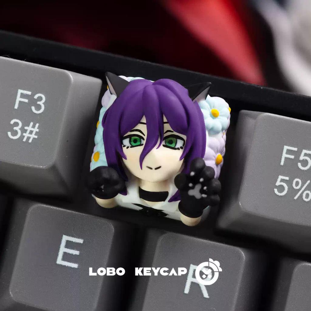 Chainsaw Man Keycaps Reze Makima Cool Anime Keycaps MX Switch 3D Cơ Nhựa Keycaps ESC DIY Sáng Tạo Cá