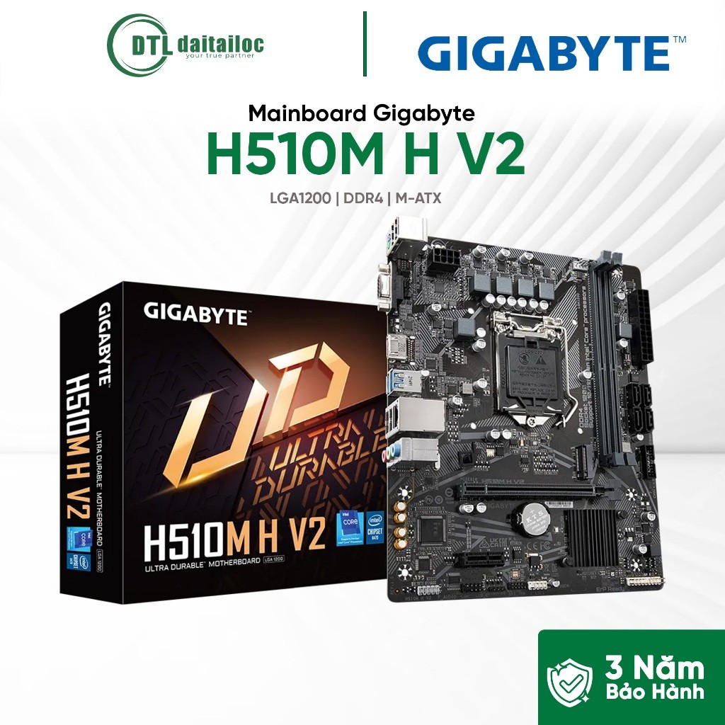 Mainboard  Bo Mạch Chủ Gigabyte H510M-H V2 LGA 1200 DDR4 | Chính Hãng | Bảo hành 36 tháng
