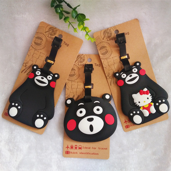 Thẻ Hành Lý Thẻ Vali Nhật Bản Dễ Thương Kumamon Sáng Tạo Lên Máy Bay Thẻ Ký Tên Thẻ