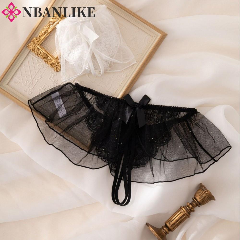 NBANLIKE Sheer Lưới Ren Quần Đùi, Quần Lót Eo Thấp Ren Lưới Nữ Thông, Hoa T-Back Quần Lót Đồ Lót Tro