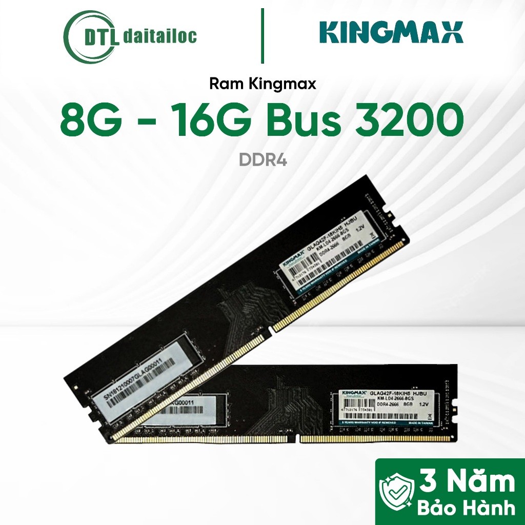 Ram Kingmax 8GB/16GB/32GB Bus 3200 (DDR4-3200) | Chính Hãng | Bảo Hành 36 Tháng