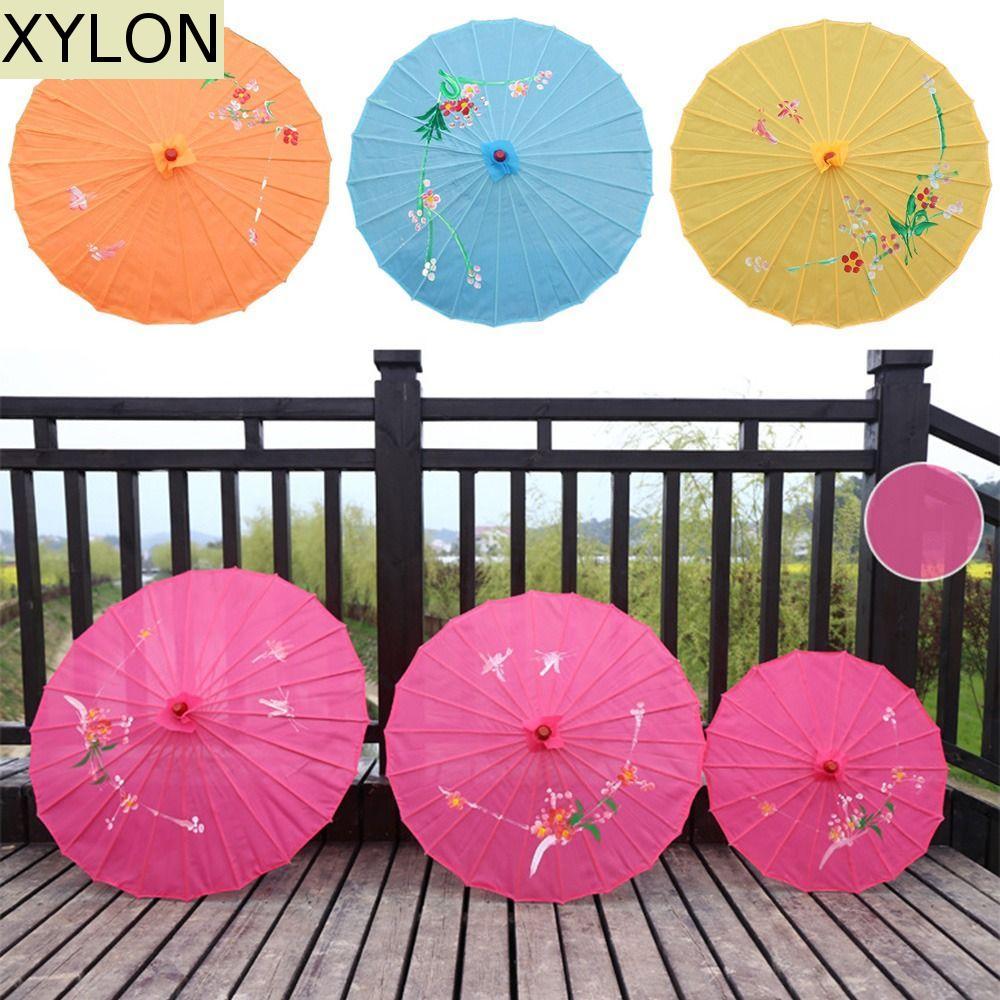 XYLON Ô Nghệ Thuật Trung Quốc, Ô Giấy Dầu Truyền Thống Trung Quốc Lụa, Khung Tre Nhẹ Di Động Vintage