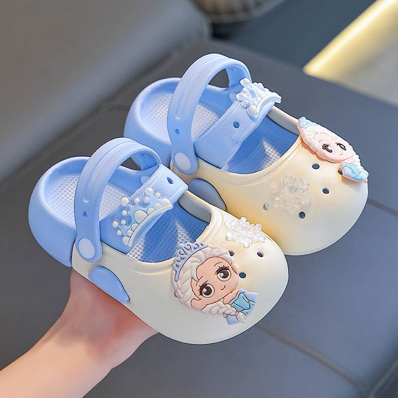 Eva Princess Style Children's Hole Shoes Girls' Summer Outdoor Slippers Cartoon Home Non-Slip Soft B