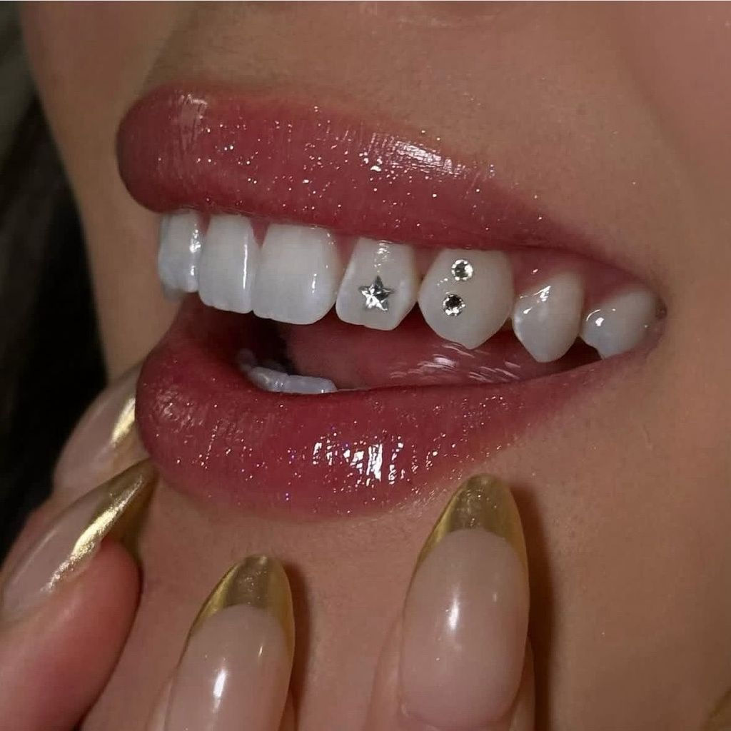 New Product#Dental jewelry diy Star-shaped little fangs, heart-shaped, imported Austrian crystal12Y
