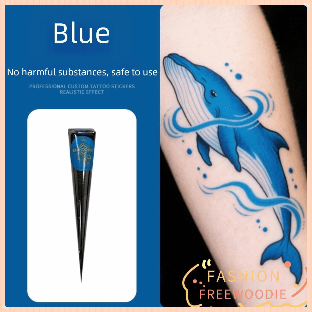FREEWOODIE Henna Tattoo Cream, Dễ dàng sử dụng Henna Paste Cone, Body Art Black Brown Semi-permanent