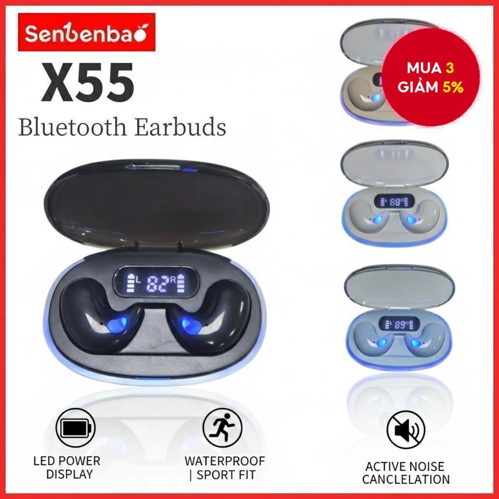 Tai nghe Senbenbao X55 Tai nghe Bluetooth không dây khi ngủ Màn hình Led Hifi…