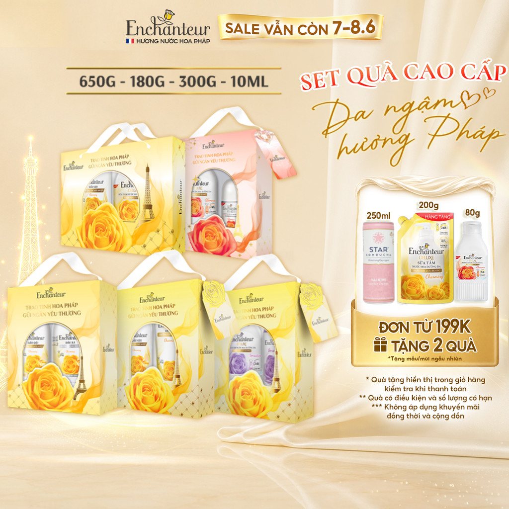 [HỘP QUÀ] Hộp Quà Tặng Cao Cấp Enchanteur Deluxe Hương Nước Hoa Pháp Sang Trọng
