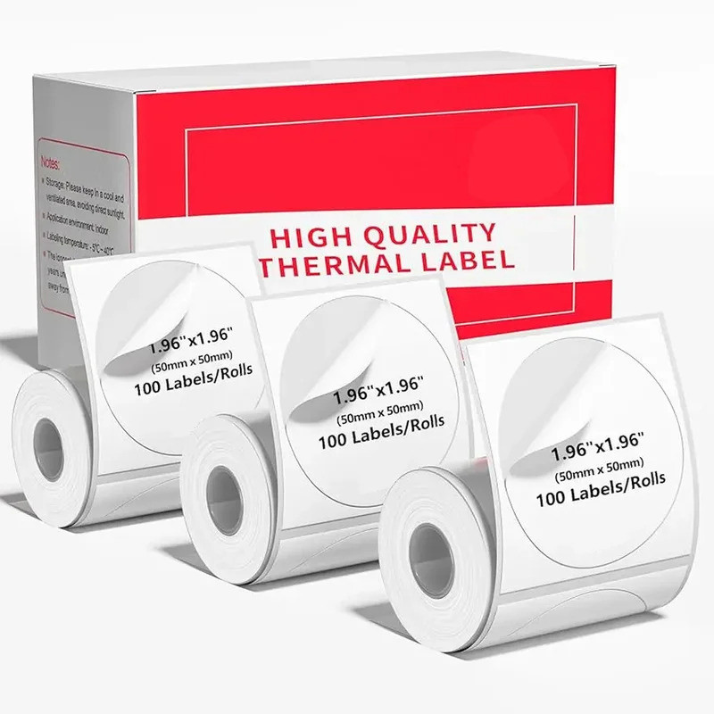 3 Cuộn Phomemo Nhiệt Nhãn Giấy Đa Năng Tự Dính Thẻ Cho M110, M220