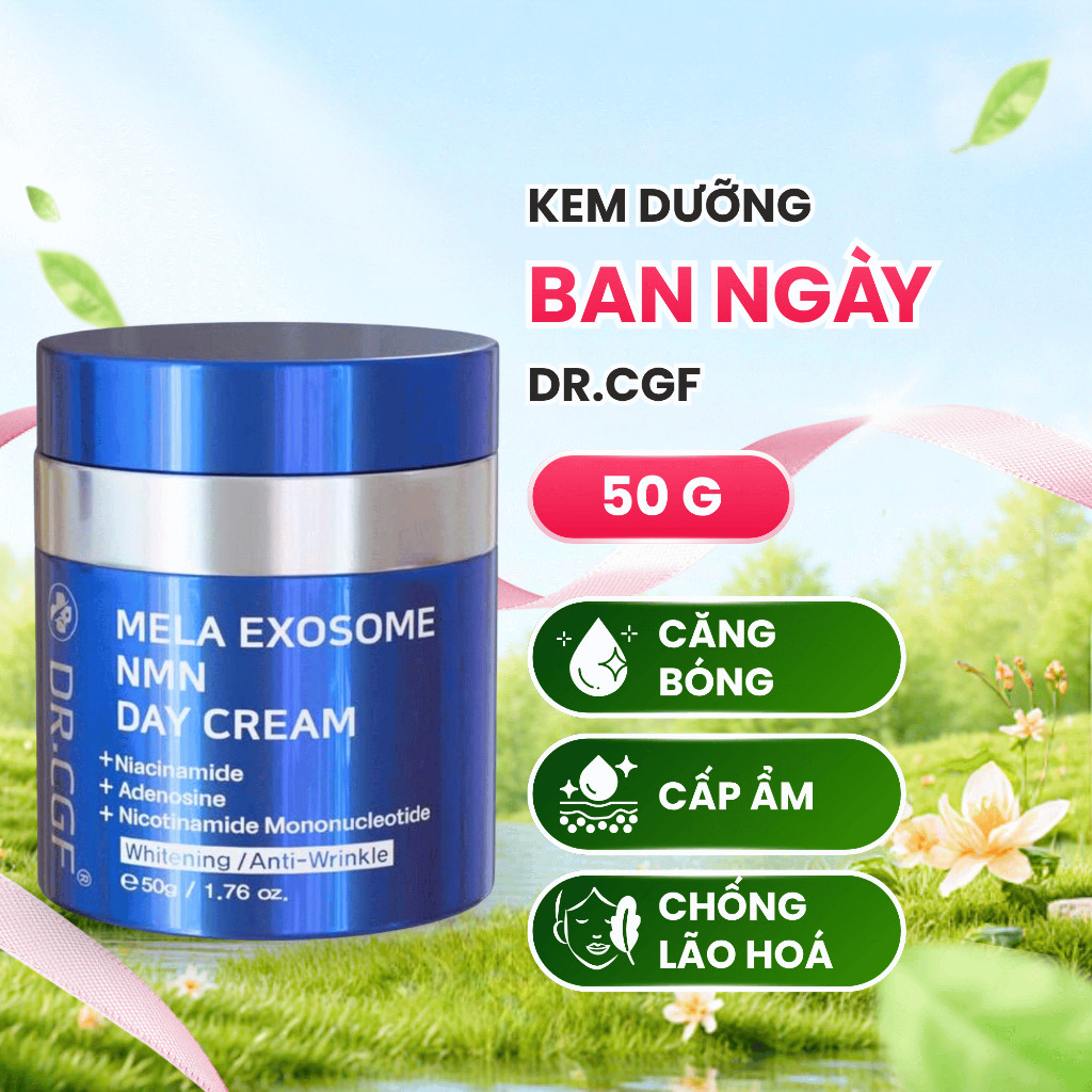 Kem Dưỡng Ban Ngày Dr.CGF Mela Exosome NMN Day Cream Cấp Ẩm Chống Lão Hoá Giúp Da Căng Bóng 50g