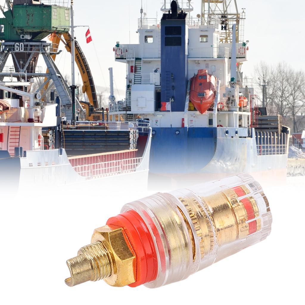 owuhddnh Đầu nối đầu cuối loa Banana Plug Ổ cắm Binding Post M8 Connector Bộ phận điện tử có độ dẫn 