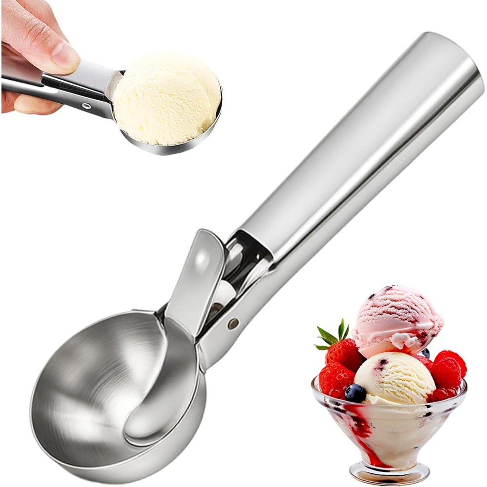 Muỗng Kem Kích Hoạt Phát Hành Muỗng Món Tráng Miệng Hạng Nặng Muỗng Cho Gelato Sorbet Cookie Dough