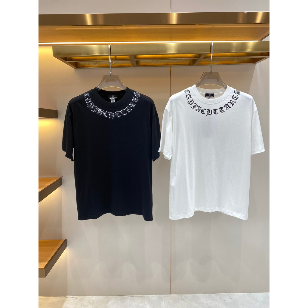 Chrome Hearts Mùa Hè Áo Thun Tay Ngắn Kích Thước Lớn Phong Cách Cổ Điển Mỹ Hợp Thời Trang Mùa Xuân B
