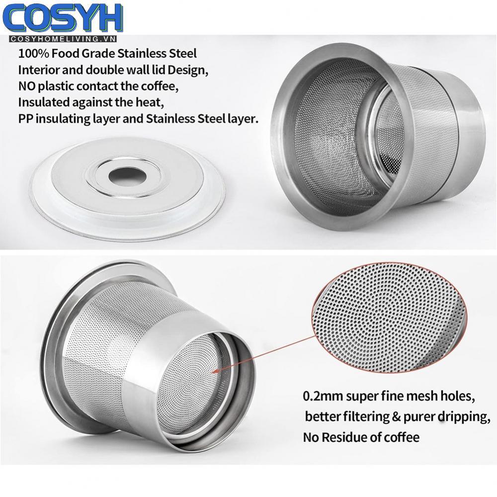 <cosyh>Reusable Coffee Capsule Filter for K Latte K Compact and Various Coffee Machines