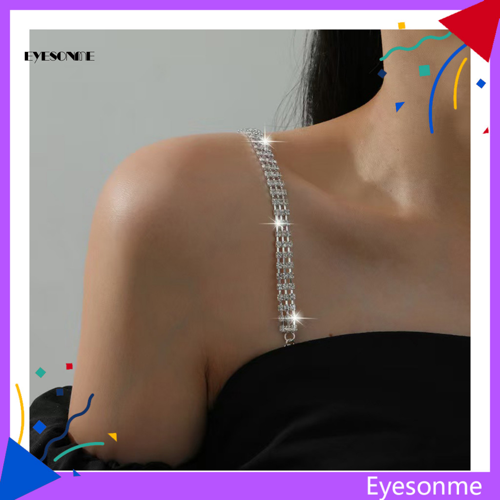 EYES Phụ kiện đi biển Dây đeo áo ngực đính đá có thể điều chỉnh Dây đeo vai bằng đá lấp lánh Phụ kiệ