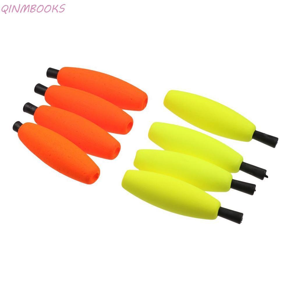 QINMBOOKS 10 CÁI xì gà nổi, có phích cắm ống xốp cứng Câu cá đúc dài, Phao nổi S M L XL Độ cứng cao 