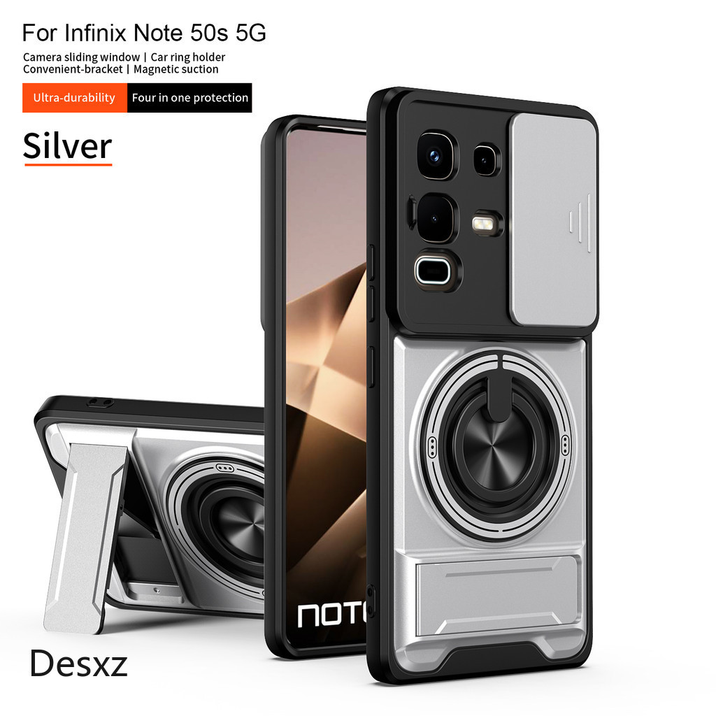 Vỏ giáp cho Infinix Note 50S Ốp lưng Infinix Note 50 50x Cover Note 50 Pro + Giá đỡ từ tính Magsafe 
