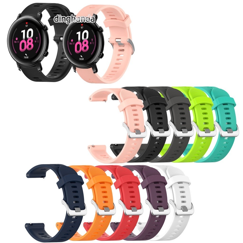Dây đeo silicon 20MM cho Huawei Watch GT3 Pro 43mm GT 2 3 42mm Honor Magic Watch 2 42mm Vòng đeo tay