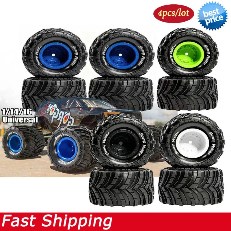 4 85mm 12mm Hex 1 / 14 1 / 16 RC Monster Xe Tải Lốp Bánh Xe Cho Arrma Kraton Outcast Mini MJX UDI ZD