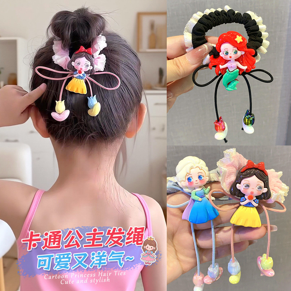 Trẻ Em Dễ Thương Elsa Bạch Tuyết Buộc Tóc Cô Gái Nơ Bóng Dây Buộc Tóc Bé Gái Buộc Tóc Đầu Buộc C0SB