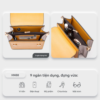 Túi Lata (Thời trang nữ đi chơi cỡ trung - Túi đeo chéo da HN88)