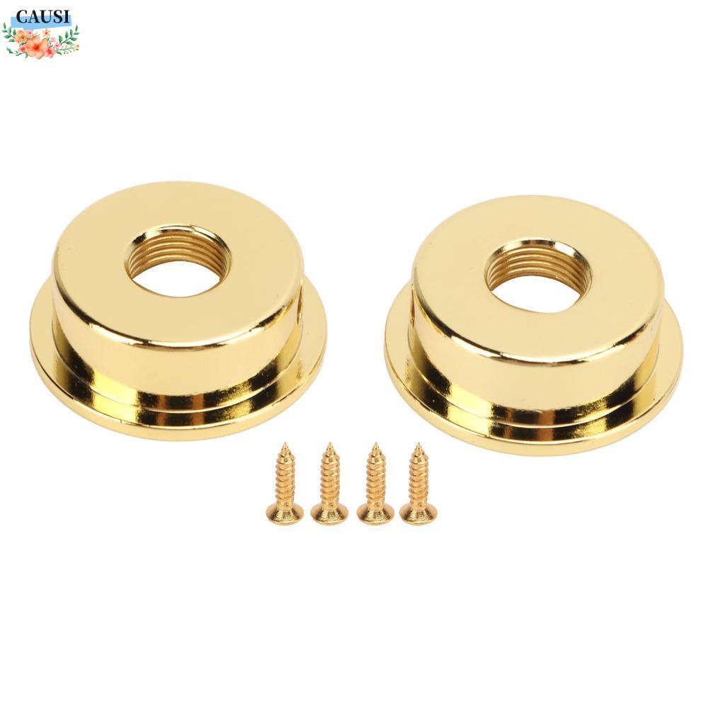 CAUSI 2 Chiếc Đàn Guitar Điện Jack Cover, Kim Loại Tròn Điện Đàn Guitar Jack Đĩa, Chuyên Nghiệp Màu 