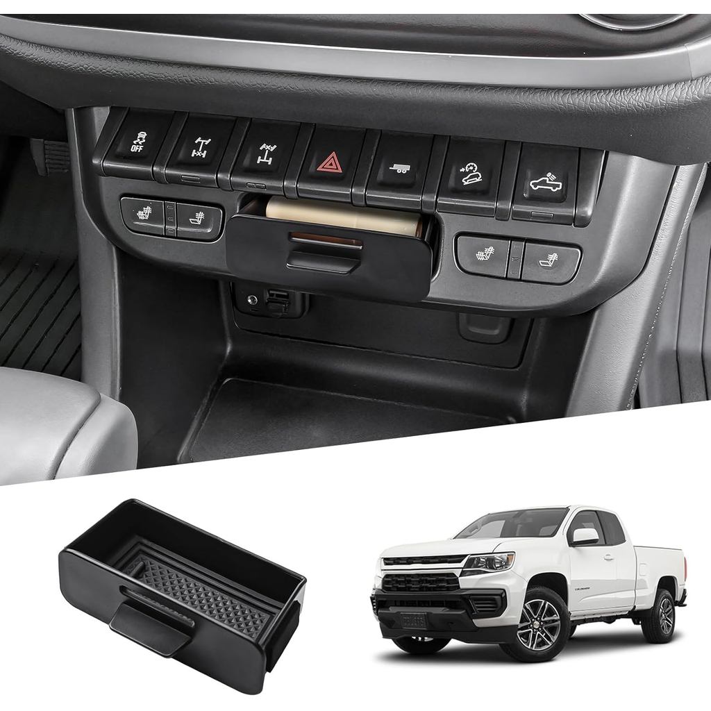 Dụng cụ sắp xếp bảng điều khiển trung tâm Ngăn kéo Cubby ẩn Tương thích với phụ kiện 2015-2022 Chevy