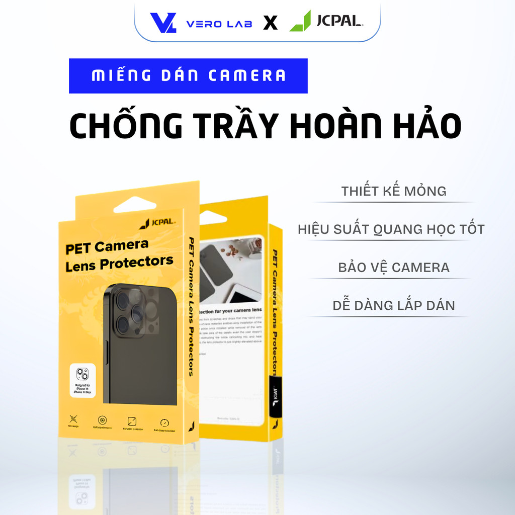 Miếng Dán Camera Iclara JCPAL iP 14 / 14 Plus - 14 Pro / 14 Pro Max