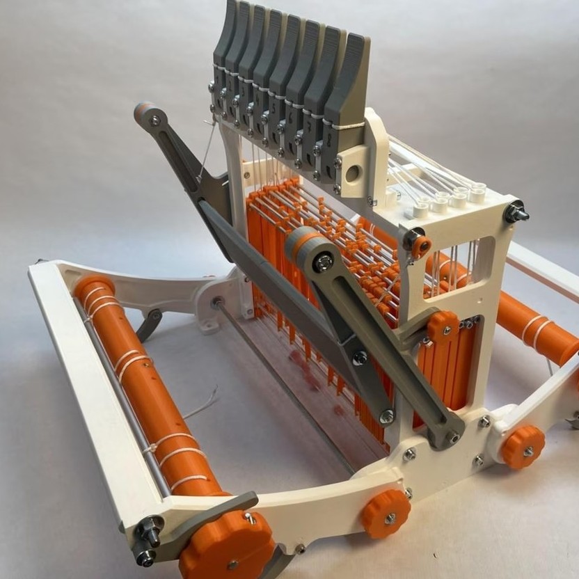 3D printed table loom with 8 shafts