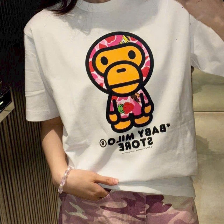 [Vải Xịn] Áo Thun BÀ.PÉ Baby Milo Store Pink Camo Cotton Cao Cấp - Mỹ Tú Store
