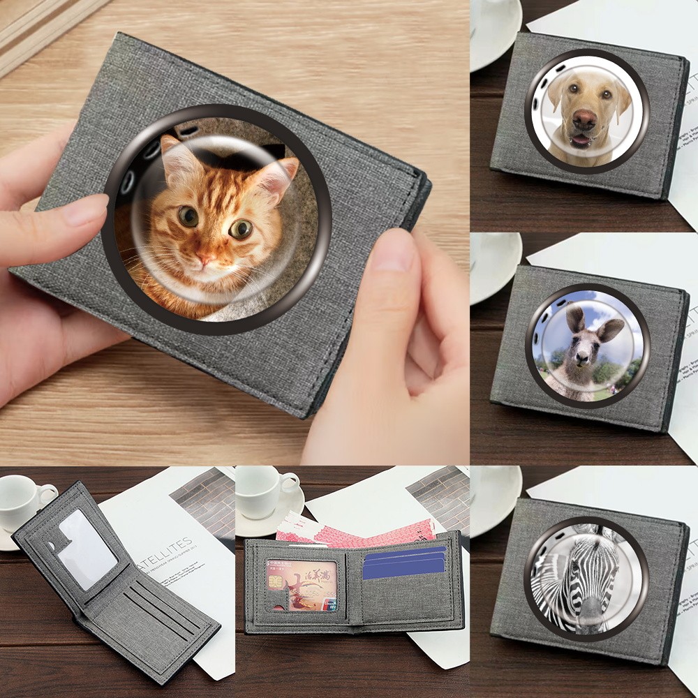 Short Money Bag Window Printing  Foldable Money Clip High-quality Clutch Bag Fashion Coin Pouch Id C