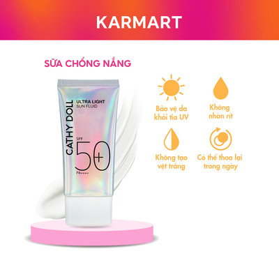 Combo Sữa Chống Nắng 40ml Và Che Khuyết Điểm Vitamin C Màu 01 Ivory Ampoule Concealer 4.1g Cathy Doll