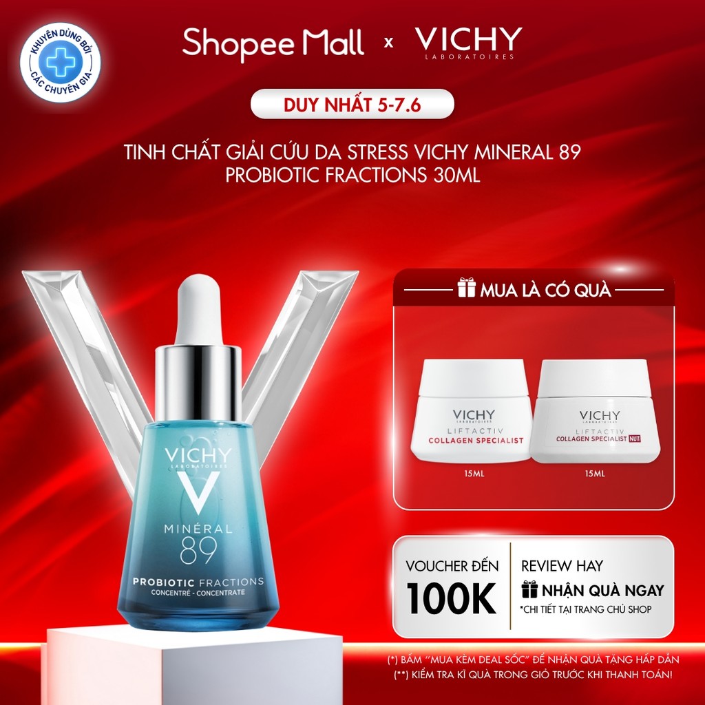 Tinh chất giải cứu làn da tức thì Vichy Mineral 89 Probiotic Fractions 30ml