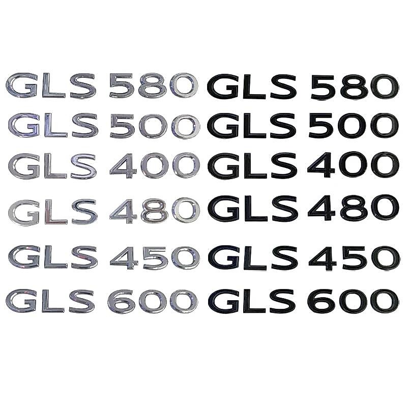 3d ABS Đen Chrome Xe Chữ Thân Xe Biểu Tượng Logo Miếng Dán Cho Xe Mercedes Maybach GLS600 GLS500 GLS