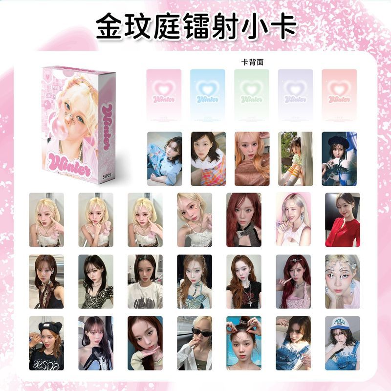 55 Tờ aespa Thành Viên Jin Minting Tự In Photocards Jindong Liu Zhimin Ning Yizhuo Bộ Sưu Tập Thẻ La