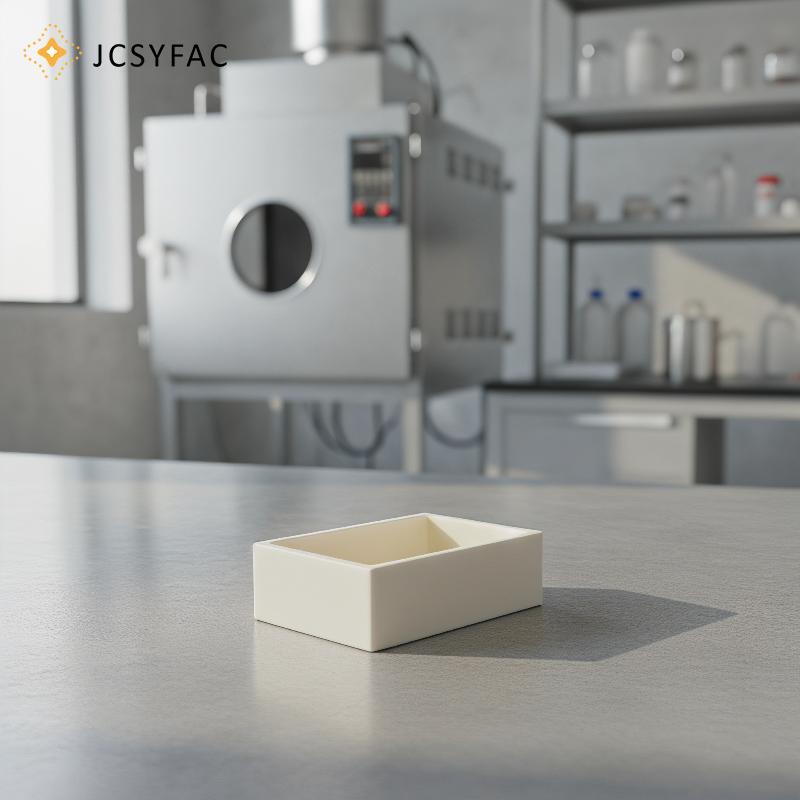 JCSYFAC 99% Alumina Gốm Vuông Crucible Nhiệt Độ Cao Bền Cho Kim Loại Luyện Mới