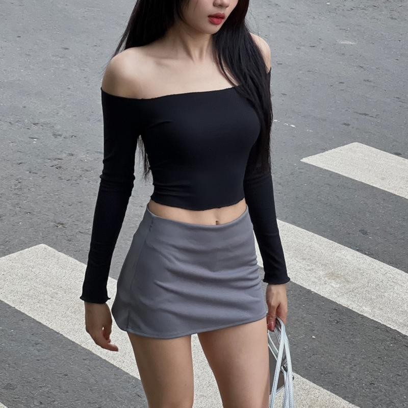 Chân Váy Nữ Kiểu Cạp Trễ  Dáng Ôm Có Lót Quần, Phong Cách Y2K C070