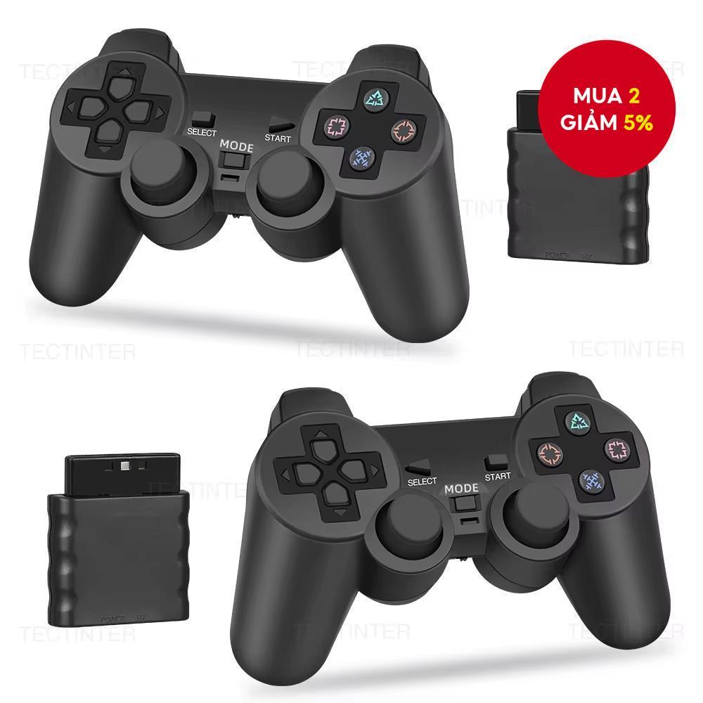 Tay cầm chơi game không dây cho Sony PS2/PS1, điều khiển cho máy chơi game Playstation 2, tay cầm US