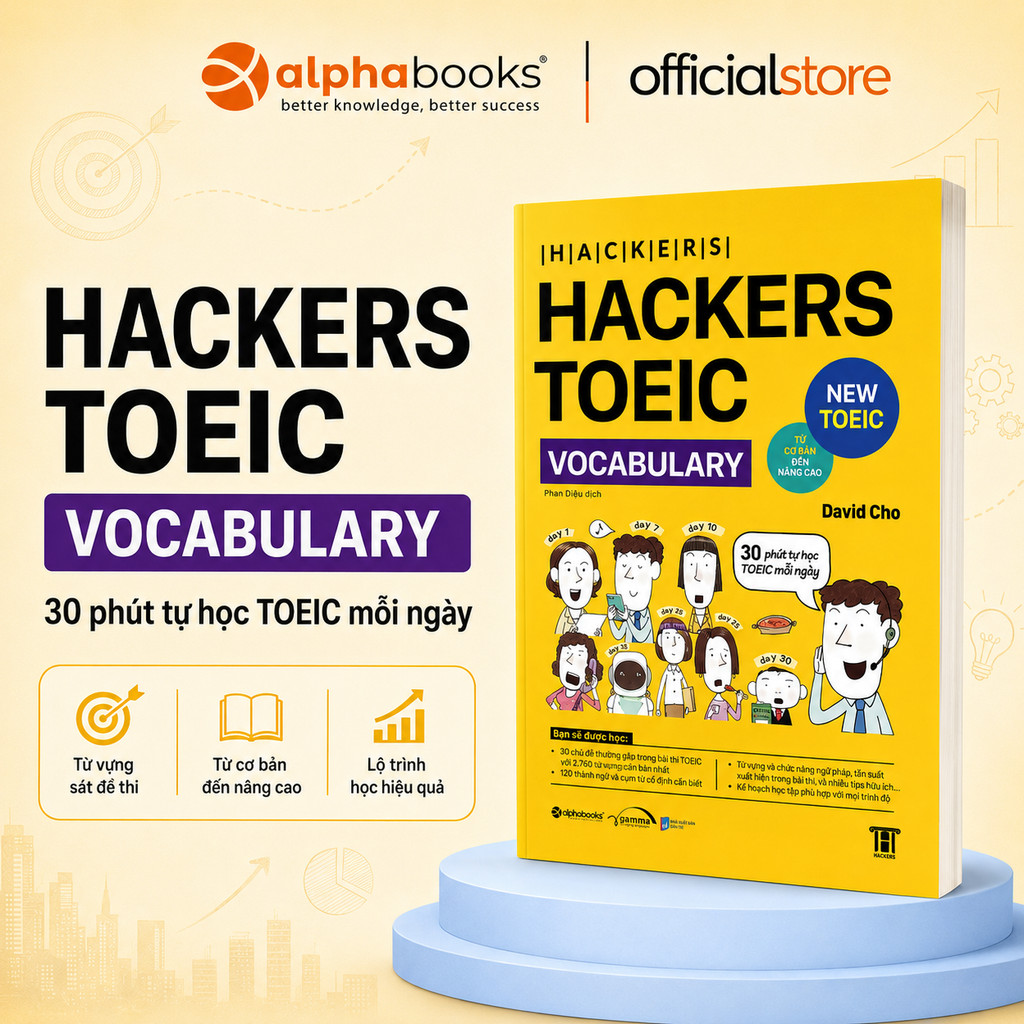 Sách - Hackers TOEIC Vocabulary - Tự học Toeic mỗi ngày (Gamma Books)