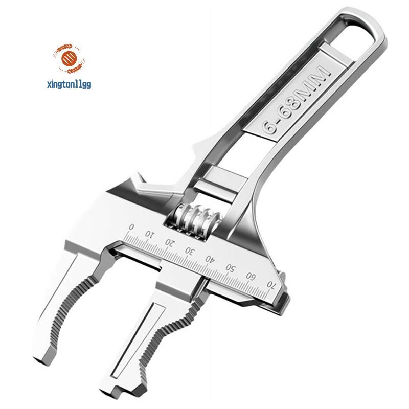 Cờ lê bồn rửa có thể đảo ngược với cờ lê mở hàm 6-68mm Bạc có thể điều chỉnh 6-68mm