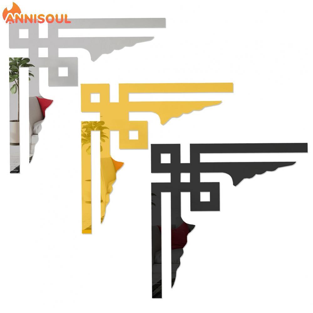 [NISO]Expand Your Space with 10CM Acrylic Mirror Wall Stickers Set of 6 for Home Decor