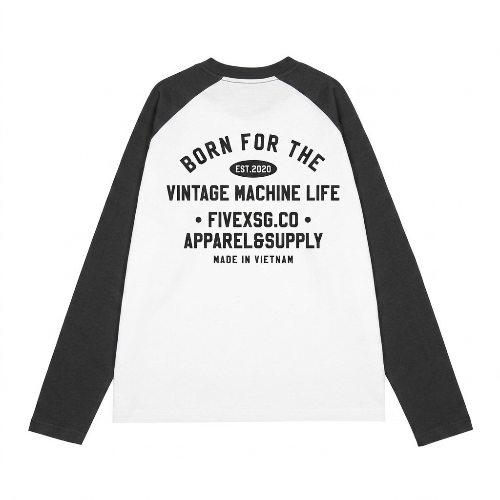 Áo Thun FIVEX RAGLAN VINTAGE