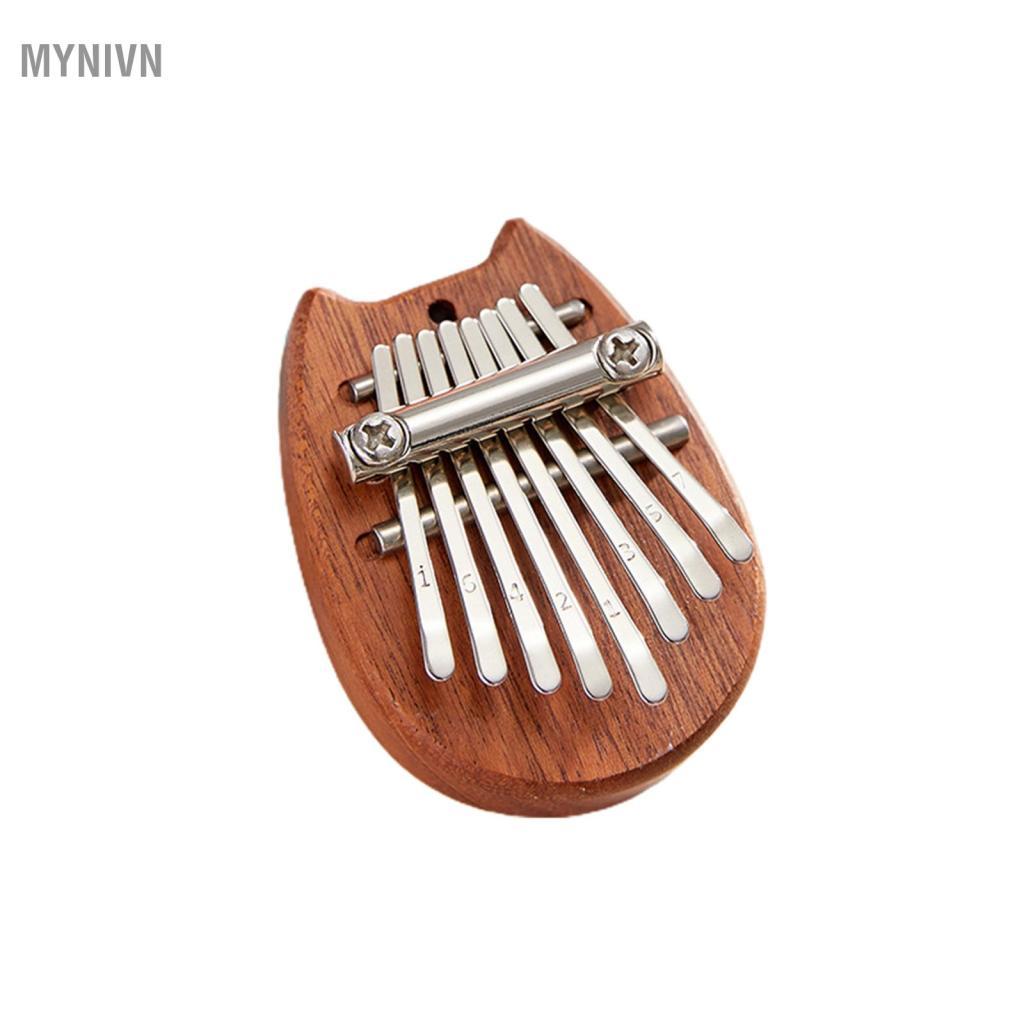Mynivn [Ander Online] Cat-Small 8 âm [Sapele] Thumb Piano Mini Kalimba (mèo)