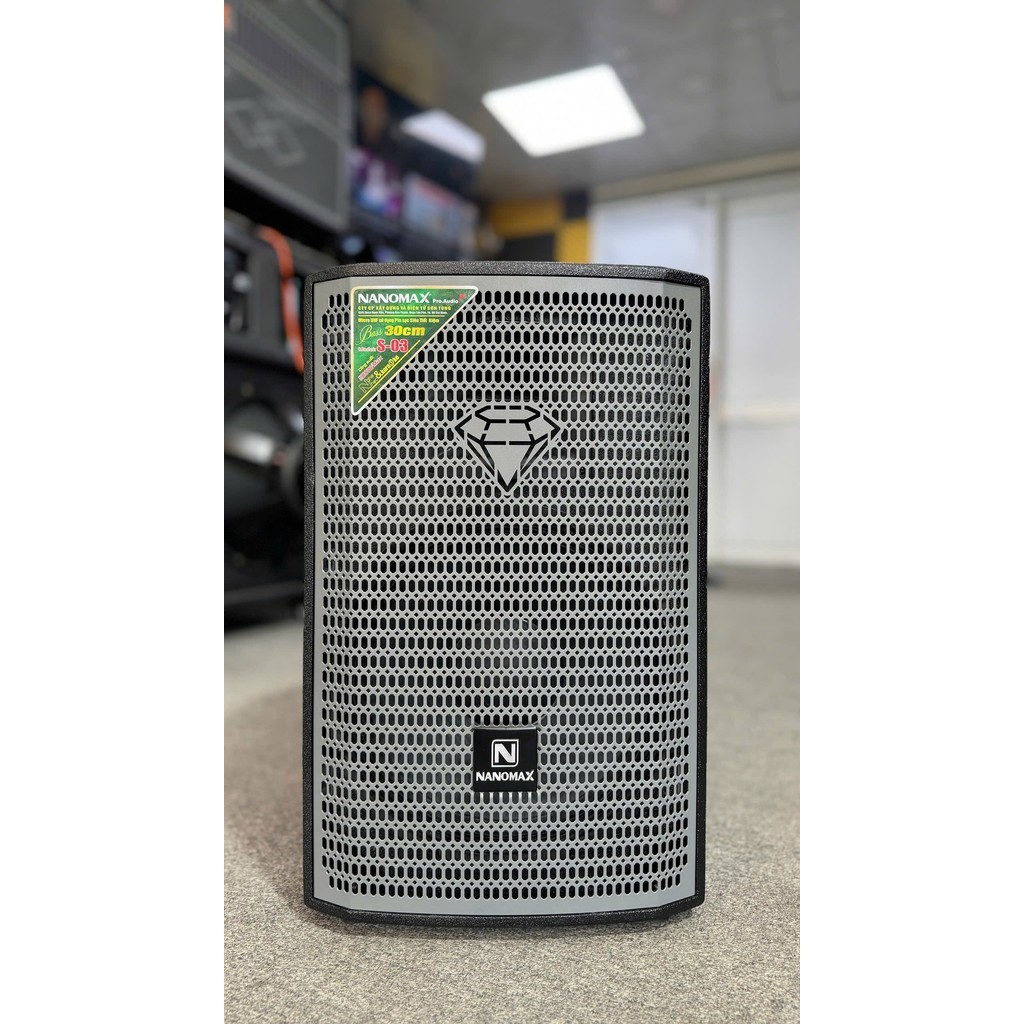 [HCM] Loa Kéo Xách Tay Công Suất Lớn Nanomax S03 – Bass Nén 30cm 1100W - Như audio