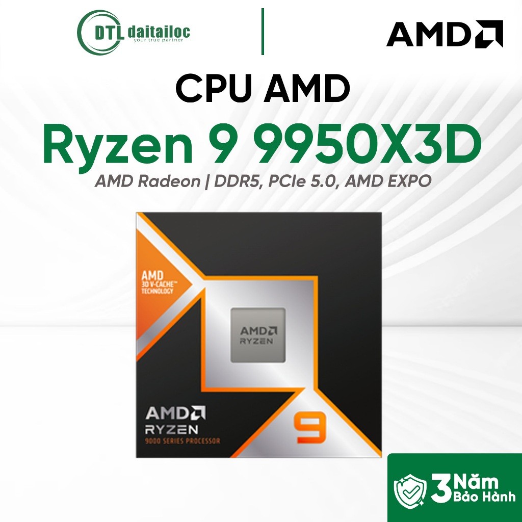 CPU AMD Ryzen 9 9950X3D | Chính Hãng | Bảo Hành 36 Tháng